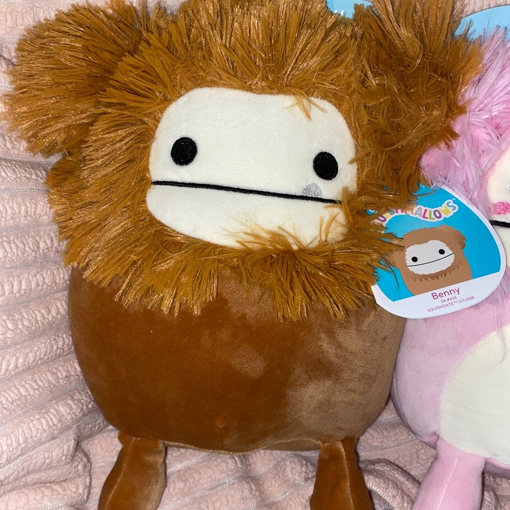Squishmallow Benny and Brina the Bigfoots valentines  bundle set 8” - Picture 3 of 7